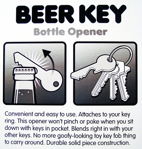 Beer Key Bottle Opener instructions
