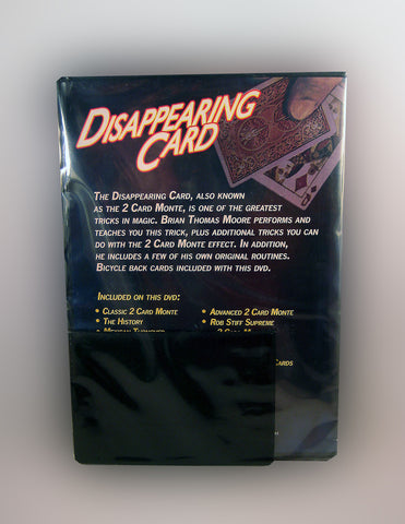 Disappearing Card Instructional DVD Back