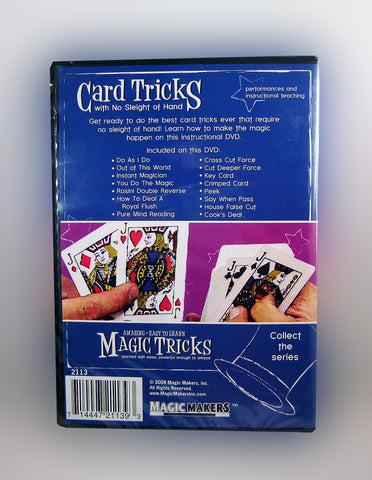 Card Tricks Instructional DVD Back
