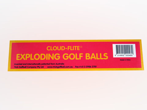 Exploding Golf Balls 4 Pack Back